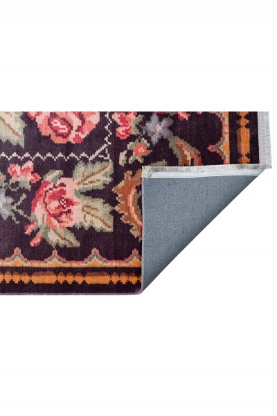 Eko halı-ANTIQUE ATK 02 BLACK-Kolay kullanımlı Kaymaz Karabağ ve Antik Desenlere Sahip Yıkanabilir Makine Halısı