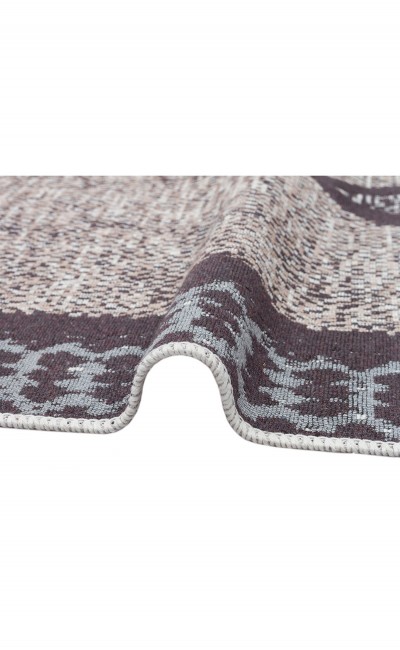 Eko Halı-ARYA AR 02 GREY-Yıkanabilir Çift Taraflı Modern Desenli Dokuma Kilim
