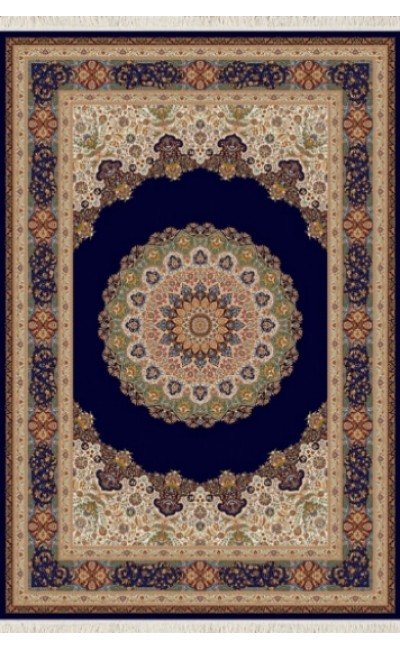 Woolknot Halı Qum İpek Saçak 2046 Lacivert Lacivert