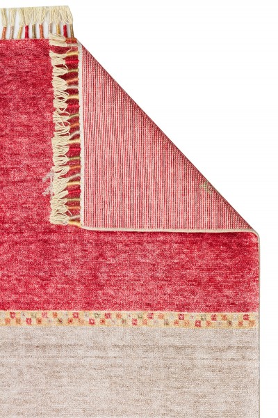 ZARA ZR 11 RED AUTUMN Otantik Desenli Özel Hav Vermeyen ve Kolay Temizlenebilir Tensel Kullanılarak El Emeği ile Özel Tezgahlarda Üretilen Modern Uşak Halısı