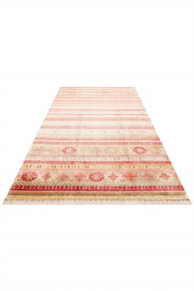 ZARA ZR 12 RED AUTUMN Otantik Desenli Özel Hav Vermeyen ve Kolay Temizlenebilir Tensel Kullanılarak El Emeği ile Özel Tezgahlarda Üretilen Modern Uşak Halısı