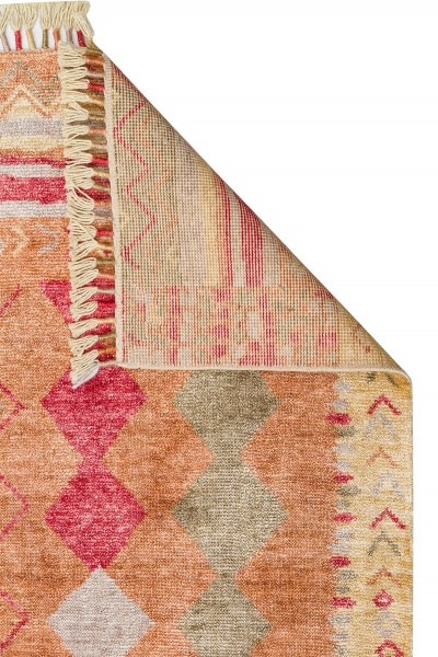 ZARA ZR 10 RED AUTUMN Otantik Desenli Özel Hav Vermeyen ve Kolay Temizlenebilir Tensel Kullanılarak El Emeği ile Özel Tezgahlarda Üretilen Modern Uşak Halısı