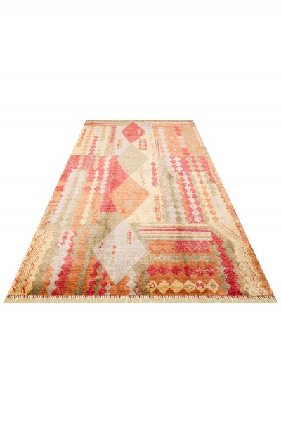 ZARA ZR 10 RED AUTUMN Otantik Desenli Özel Hav Vermeyen ve Kolay Temizlenebilir Tensel Kullanılarak El Emeği ile Özel Tezgahlarda Üretilen Modern Uşak Halısı