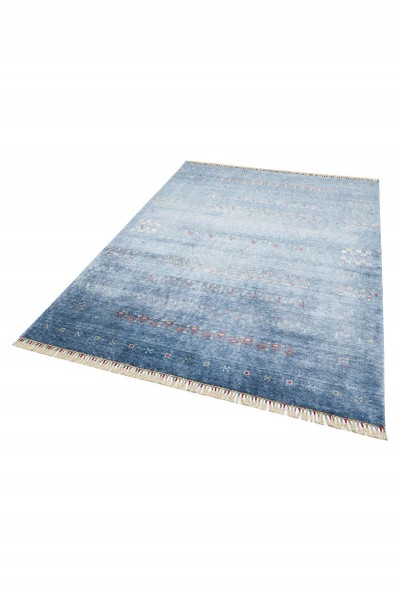 ZARA ZR 06 BLUE Otantik Desenli Özel Hav Vermeyen ve Kolay Temizlenebilir Tensel Kullanılarak El Emeği ile Özel Tezgahlarda Üretilen Modern Uşak Halısı