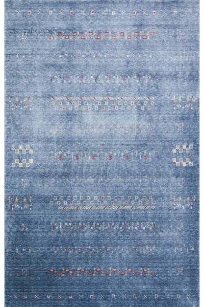 ZARA ZR 06 BLUE Otantik Desenli Özel Hav Vermeyen ve Kolay Temizlenebilir Tensel Kullanılarak El Emeği ile Özel Tezgahlarda Üretilen Modern Uşak Halısı