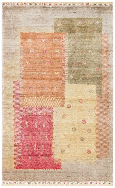 ZARA ZR 07 BEIGE AUTUMN Otantik Desenli Özel Hav Vermeyen ve Kolay Temizlenebilir Tensel Kullanılarak El Emeği ile Özel Tezgahlarda Üretilen Modern Uşak Halısı